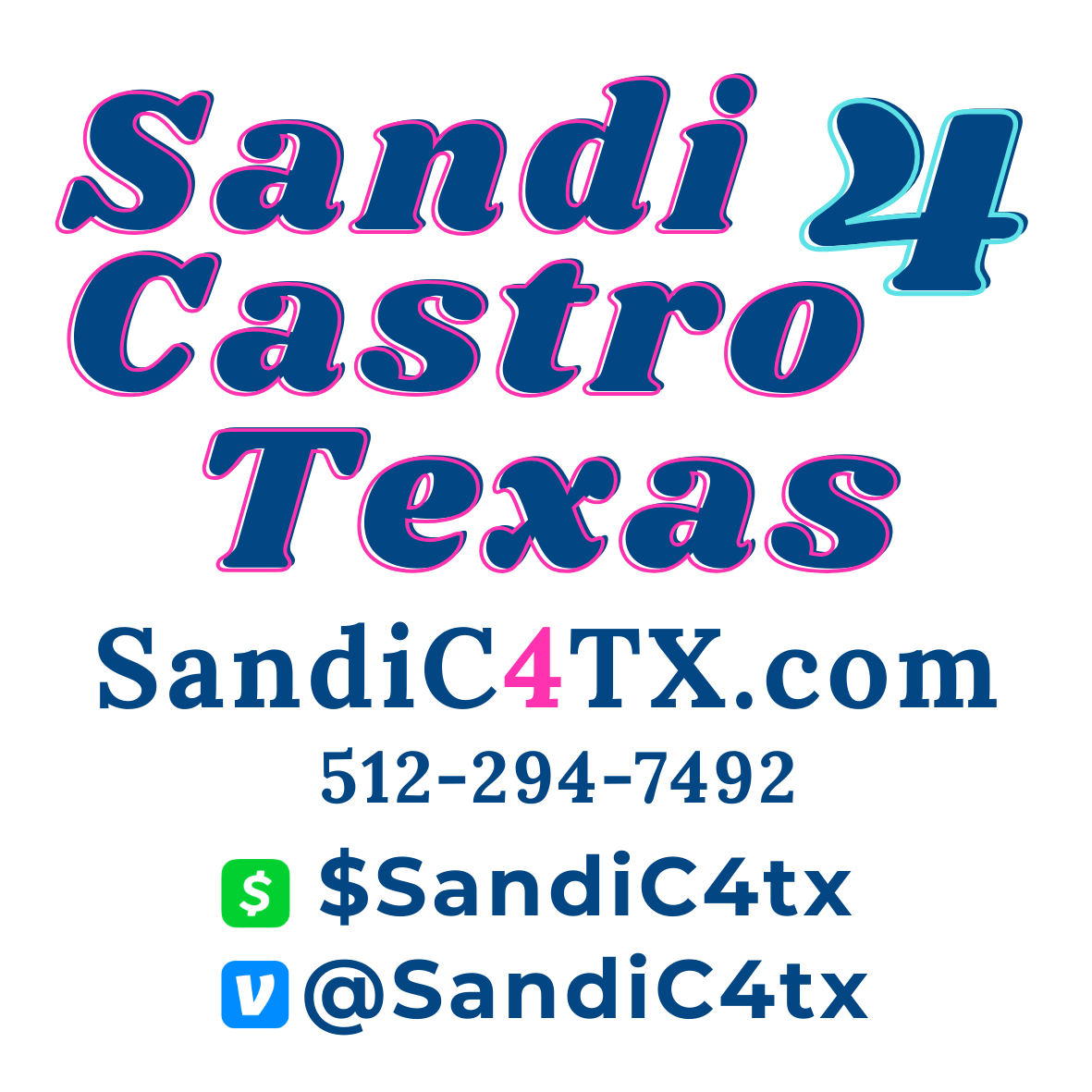 Cash app $SandiC4TX
Venmo app @SandiC4TX